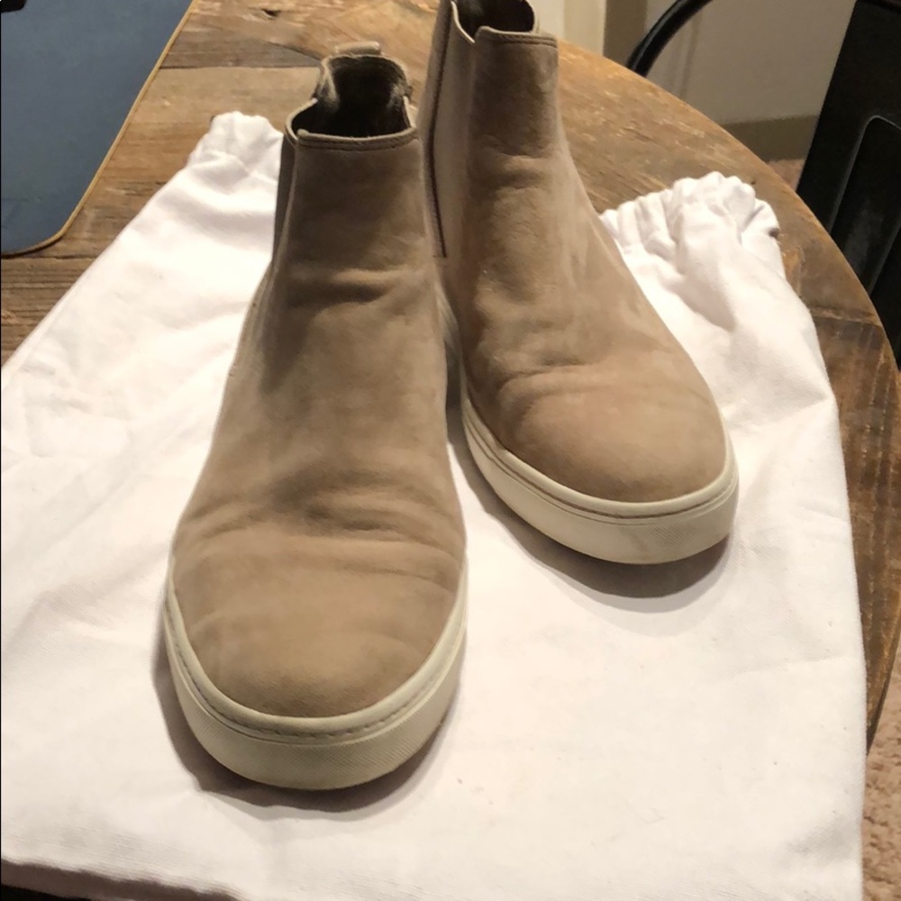 Vince Newlyn High Top Suede Skate Sneaker - Tan